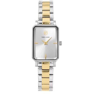 Pierre Lannier Ariane Montre pour femme avec cadran argenté et bracelet en acier bicolore 12 mm Pierre Lannier Ariane Montre pour femme avec cadran argenté et bracelet en acier bicolore 12 mm