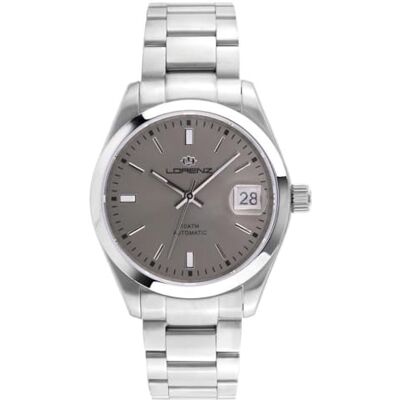 Lorenz Genève Automatic 030276AA Montre élégante unisexe 36 mm Montre automatique en acier inoxydable Sous 100 mètres Lorenz Genève Automatic 030276AA Montre élégante unisexe 36 mm Montre automatique en acier inoxydable Sous 100 mètres