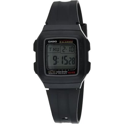 Casio F-201WA-1ACF Montre Homme Quartz Digitale Chronomètre/Alarme/Boussole/Fuseaux horaires Bracelet Caoutchouc Noir, Gris/Noir, sangle Casio F-201WA-1ACF Montre Homme Quartz Digitale Chronomètre/Alarme/Boussole/Fuseaux horaires Bracelet Caoutchouc Noir, Gris/Noir, sangle
