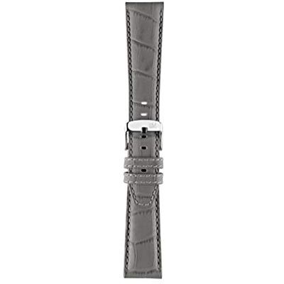 Morellato Bracelet de Montre Unisex, Collection Sport, Mod. Soccer, en Cuir de Veau véritable façon Alligator A01X4497B44, Gris, 22mm, sangle Morellato Bracelet de Montre Unisex, Collection Sport, Mod. Soccer, en Cuir de Veau véritable façon Alligator A01X4497B44, Gris, 22mm, sangle