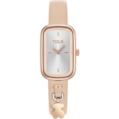TOUS Montre 3000155400 T-Band club en acier et cuir TOUS Montre 3000155400 T-Band club en acier et cuir