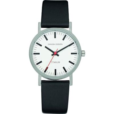 Danish Design 3326028 Montre Femme Quartz Analogique Bracelet Cuir Noir Danish Design 3326028 Montre Femme Quartz Analogique Bracelet Cuir Noir