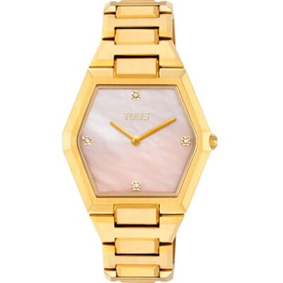 TOUS Montre analogique avec bracelet en acier et cadran en nacre Karat TOUS Montre analogique avec bracelet en acier et cadran en nacre Karat