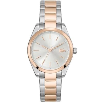 Lacoste Montre Analogique à Quartz pour femme avec Bracelet en Acier Inoxydable à deux coloris 2001178 Lacoste Montre Analogique à Quartz pour femme avec Bracelet en Acier Inoxydable à deux coloris 2001178