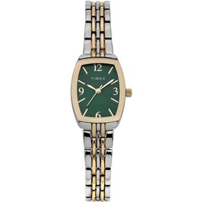 Timex Trend TW2Y22300 Montre pour femmes, 21 mm, bracelet en alliage bicolore avec cadran vert et boîtier bicolore Timex Trend TW2Y22300 Montre pour femmes, 21 mm, bracelet en alliage bicolore avec cadran vert et boîtier bicolore