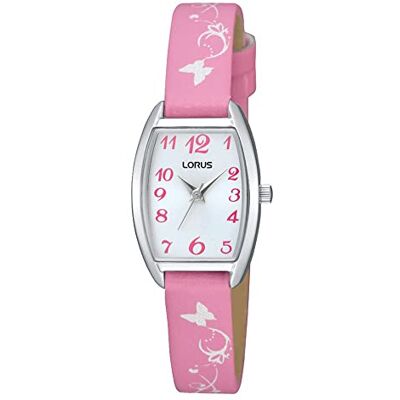 Lorus Montre analogique pour filles à quartz avec bracelet en cuir RRS63UX9, gris, Sangle Lorus Montre analogique pour filles à quartz avec bracelet en cuir RRS63UX9, gris, Sangle