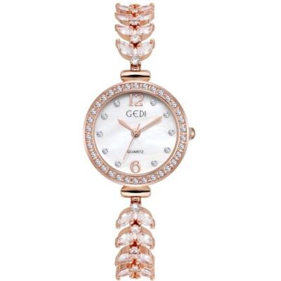 Alienwork Kimio Montre Femme Petit Bracelet Métal, Or Rose/Argent/Bracelet Métal Or Rose-blanc, bracelet Alienwork Kimio Montre Femme Petit Bracelet Métal, Or Rose/Argent/Bracelet Métal Or Rose-blanc, bracelet