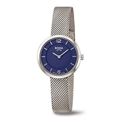 Boccia Montre à quartz analogique pour femme avec bracelet en acier inoxydable 3266-05 Boccia Montre à quartz analogique pour femme avec bracelet en acier inoxydable 3266-05
