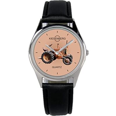 KIESENBERG B-21305 Montre tracteur rétro vintage cadeau article idée fan femme homme unisexe analogique quartz bracelet en cuir montre 36 mm diamètre, Noir , Sangles KIESENBERG B-21305 Montre tracteur rétro vintage cadeau article idée fan femme homme unisexe analogique quartz bracelet en cuir montre 36 mm diamètre, Noir , Sangles