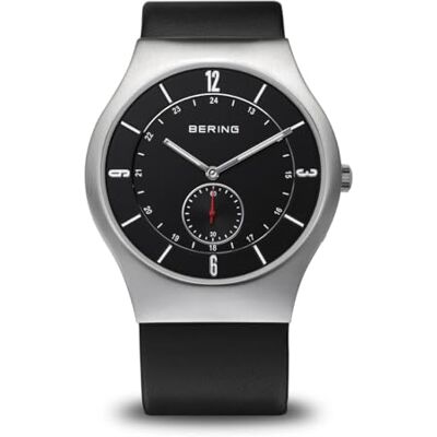 BERING Hommes Analogique Quartz Classic Collection Montre avec Bracelet en Cuir de Veau & Verre Saphir 11940-409 BERING Hommes Analogique Quartz Classic Collection Montre avec Bracelet en Cuir de Veau & Verre Saphir 11940-409