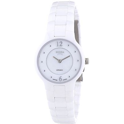 Boccia 3200-03 Montre Femme Quartz Analogique Bracelet Céramique Blanc Boccia 3200-03 Montre Femme Quartz Analogique Bracelet Céramique Blanc