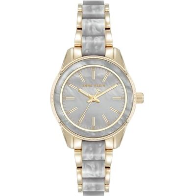 Anne Klein AK/3212LPRG Montre Bracelet Résine Femme, gris clair, Bracelet Anne Klein AK/3212LPRG Montre Bracelet Résine Femme, gris clair, Bracelet
