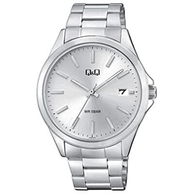 Q&Q Hommes Montre A484J201Y, Argenté, Sangle Q&Q Hommes Montre A484J201Y, Argenté, Sangle