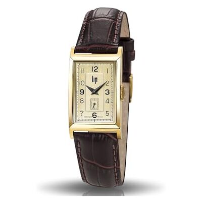 Lip Femme Analogique Quartz Montre avec Bracelet en Cuir 671006, Noir, sangle Lip Femme Analogique Quartz Montre avec Bracelet en Cuir 671006, Noir, sangle