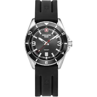 Alpine 7034.1837SAM Montre analogique à quartz pour homme en silicone, lanière Alpine 7034.1837SAM Montre analogique à quartz pour homme en silicone, lanière