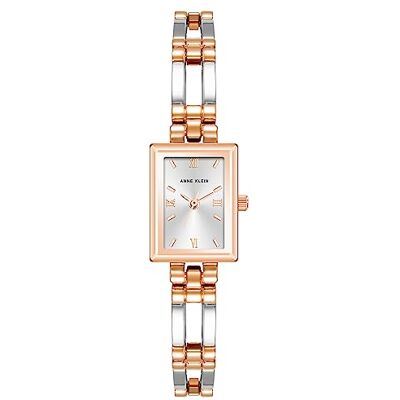 Anne Klein Montre bracelet femme, Argenté/or rose, Mouvement à quartz Anne Klein Montre bracelet femme, Argenté/or rose, Mouvement à quartz