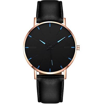 INGRAX Montres Hommes Montres 2022 Luxe mâle élégant Ultra Mince Montre Hommes Affaires en Acier Inoxydable Maille Quartz Montre Masculino Offre spéciale, 13-leather-rose-blue, sangle INGRAX Montres Hommes Montres 2022 Luxe mâle élégant Ultra Mince Montre Hommes Affaires en Acier Inoxydable Maille Quartz Montre Masculino Offre spéciale, 13-leather-rose-blue, sangle