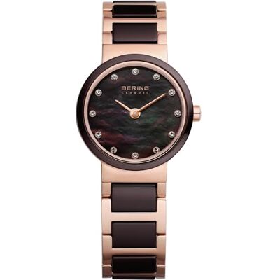 BERING Femmes Analogique Quartz Ceramic Collection Montre avec Bracelet en Acier Inoxydable/Céramique & Verre Saphir 10725-765 BERING Femmes Analogique Quartz Ceramic Collection Montre avec Bracelet en Acier Inoxydable/Céramique & Verre Saphir 10725-765
