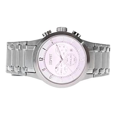 ESPRIT ES1ERF2.6152.L45 Montre chronographe à quartz pour femme avec bracelet en acier inoxydable, Argenté/argenté. ESPRIT ES1ERF2.6152.L45 Montre chronographe à quartz pour femme avec bracelet en acier inoxydable, Argenté/argenté.