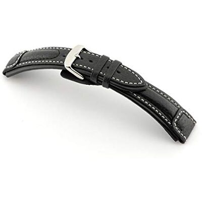 RIOS1931 Bracelet de montre pour homme Performance Mod. 207 En cuir de buffle véritable Largeur : 20 mm Longueur : 120/92 mm Couleur : noir, noir, bracelet RIOS1931 Bracelet de montre pour homme Performance Mod. 207 En cuir de buffle véritable Largeur : 20 mm Longueur : 120/92 mm Couleur : noir, noir, bracelet