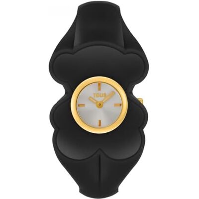 TOUS Montre analogique en acier doré et polycarbonate marron fumé 3000146900 T. L Bear Folks TOUS Montre analogique en acier doré et polycarbonate marron fumé 3000146900 T. L Bear Folks