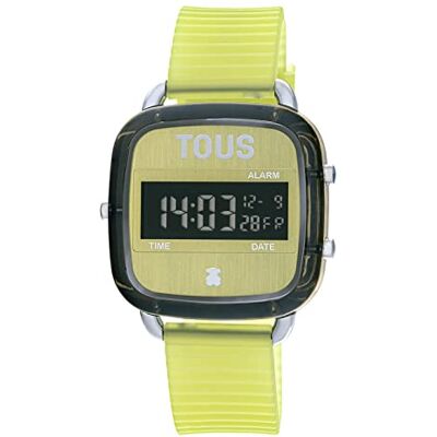 TOUS Montre numérique en polycarbonate avec bracelet en silicone vert D-Logo Fresh, multicolore, Bracelet TOUS Montre numérique en polycarbonate avec bracelet en silicone vert D-Logo Fresh, multicolore, Bracelet