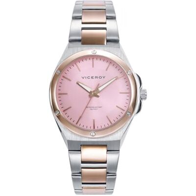 Viceroy Montre bicolore en acier inoxydable pour femmes Dress 41136-77 Viceroy Montre bicolore en acier inoxydable pour femmes Dress 41136-77