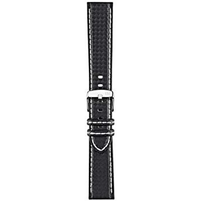 Morellato A01U3586977 Bracelet de montre pour homme en cuir de veau Effet fibre de carbone Morellato A01U3586977 Bracelet de montre pour homme en cuir de veau Effet fibre de carbone