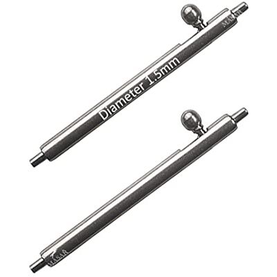 masar Barrettes à Ressort Libération Rapide – Ø 1,5mm ou 1,8mm – Barres à Levier pour Bracelet de Montre – Inox 2 Pcs masar Barrettes à Ressort Libération Rapide – Ø 1,5mm ou 1,8mm – Barres à Levier pour Bracelet de Montre – Inox 2 Pcs