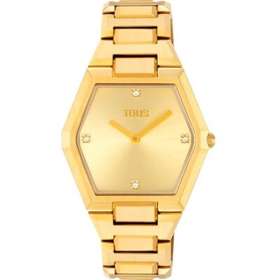 TOUS Montre analogique avec bracelet en aluminium/acier Karat, Or, bracelet TOUS Montre analogique avec bracelet en aluminium/acier Karat, Or, bracelet