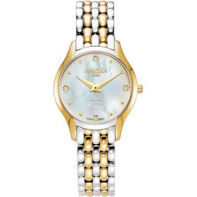 Roamer 547857 47 25 50 Montre analogique à quartz suisse avec bracelet en acier inoxydable pour femme Roamer 547857 47 25 50 Montre analogique à quartz suisse avec bracelet en acier inoxydable pour femme