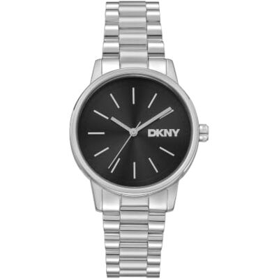 DKNY Urban Montre à quartz pour femme en acier inoxydable 32 mm Noir/argenté DKNY Urban Montre à quartz pour femme en acier inoxydable 32 mm Noir/argenté