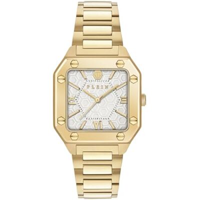 Philipp Plein Montre analogique à quartz pour femme Plein Edge en acier inoxydable Philipp Plein Montre analogique à quartz pour femme Plein Edge en acier inoxydable