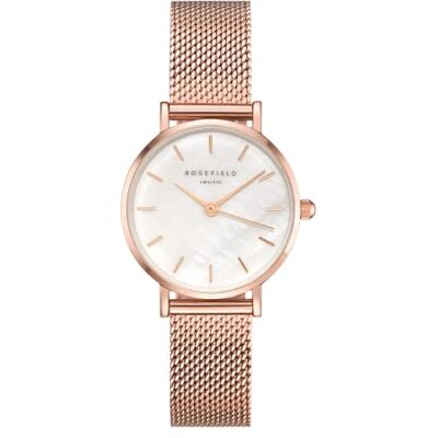 Rosefield Small Edit Montre Femme Cadran Nacré Blanc 26 mm Rosefield Small Edit Montre Femme Cadran Nacré Blanc 26 mm