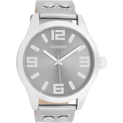 Oozoo Montre Timepieces pour Femme Bracelet en Cuir Moderne et Élégante Analogique C1082 Argenté/Métallique Oozoo Montre Timepieces pour Femme Bracelet en Cuir Moderne et Élégante Analogique C1082 Argenté/Métallique