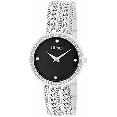 Liu Jo LUXURY CHAINS MONTRE FEMME TLJ1831 BRACELET ACIER NOIR SWAROVSKI, Bracelet Liu Jo LUXURY CHAINS MONTRE FEMME TLJ1831 BRACELET ACIER NOIR SWAROVSKI, Bracelet