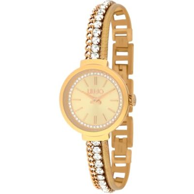 Liu Jo Fashion Ensemble TLJ2367 Montre femme en acier avec bracelet à trois couches, Or rose, Moderne Liu Jo Fashion Ensemble TLJ2367 Montre femme en acier avec bracelet à trois couches, Or rose, Moderne