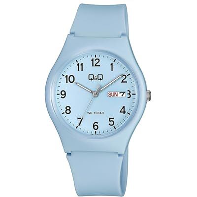 Q&Q Montre décontractée A212J006Y, bleu clair, montre femme Q&Q Montre décontractée A212J006Y, bleu clair, montre femme