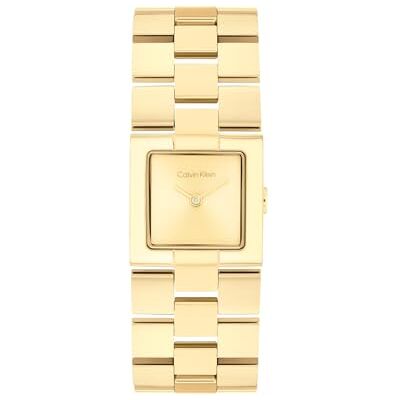 Calvin Montre À Mouvement Quartz Deux Aiguilles pour Femme Collection CK MERIDIAN à Boîtier Rectangulaire avec Bracelet en Acier Inoxydable Calvin Montre À Mouvement Quartz Deux Aiguilles pour Femme Collection CK MERIDIAN à Boîtier Rectangulaire avec Bracelet en Acier Inoxydable