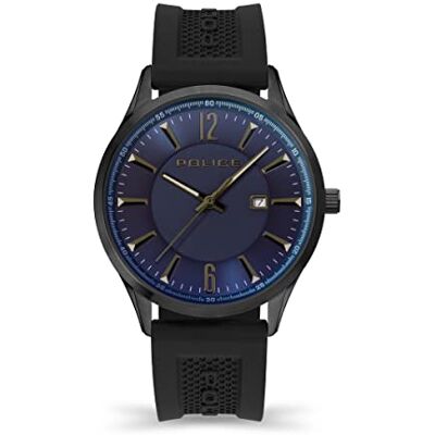Police Montre laser pour homme avec cadran noir et bracelet en silicone noir, boîtier en acier inoxydable de 44 mm dans une boîte de montre de marque PEWJN2194440-2 ans de garantie, One Size, Sangle Police Montre laser pour homme avec cadran noir et bracelet en silicone noir, boîtier en acier inoxydable de 44 mm dans une boîte de montre de marque PEWJN2194440-2 ans de garantie, One Size, Sangle