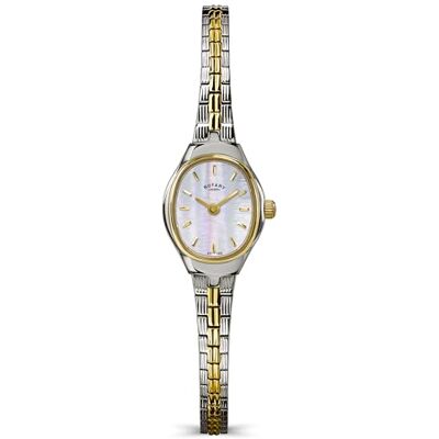 Rotary Bracelet SS/GP pour femme Cadran MOP 50 m Rotary Bracelet SS/GP pour femme Cadran MOP 50 m