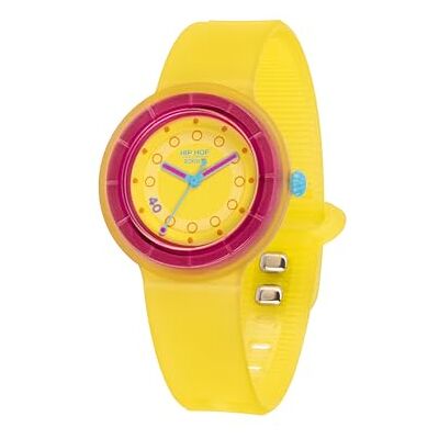HIP HOP , Montre Hero.DOT_Solar, édition exclusive, mouvement solaire, bracelet en silicone écologique, fermeture .Dot en acier, boîtier 34 mm, résistant à l'eau, jaune, 34, Moderne HIP HOP , Montre Hero.DOT_Solar, édition exclusive, mouvement solaire, bracelet en silicone écologique, fermeture .Dot en acier, boîtier 34 mm, résistant à l'eau, jaune, 34, Moderne
