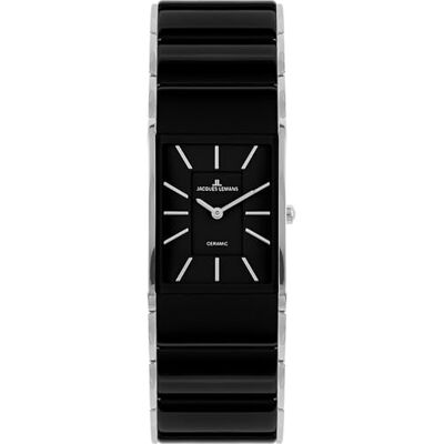 JACQUES LEMANS Dublin Montre pour femme avec bracelet en métal massif en acier inoxydable 1-1940A, Noir, Bracelet JACQUES LEMANS Dublin Montre pour femme avec bracelet en métal massif en acier inoxydable 1-1940A, Noir, Bracelet