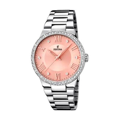 Festina Femme Analogique Quartz Montre avec Bracelet en Acier Inoxydable F16719/3, Doré/Argent, Bracelet Festina Femme Analogique Quartz Montre avec Bracelet en Acier Inoxydable F16719/3, Doré/Argent, Bracelet