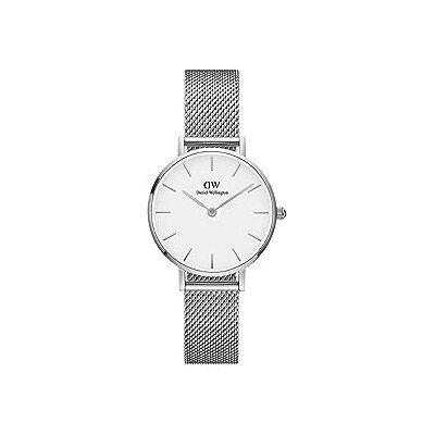 Daniel Wellington Petite montre en maille argentée/argentée, 28 mm, pour femme, Blanc ivoire., Einheitsgröße, Bracelet Daniel Wellington Petite montre en maille argentée/argentée, 28 mm, pour femme, Blanc ivoire., Einheitsgröße, Bracelet