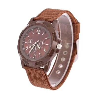 Jelquix Montre-bracelet Analogique électronique 4 Couleurs, Boîtier en Alliage Lisse, Boucle Ardillon, Style Militaire pour Usage Militaire (Café) Jelquix Montre-bracelet Analogique électronique 4 Couleurs, Boîtier en Alliage Lisse, Boucle Ardillon, Style Militaire pour Usage Militaire (Café)