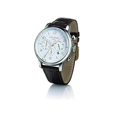 Locman Montre Homme 0254a08r-00whrg2pt, sangle Locman Montre Homme 0254a08r-00whrg2pt, sangle