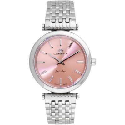 Lorenz Bel Ami 090023DD Montre classique à quartz Swiss Made Montre avec boîtier et bracelet en acier Lorenz Bel Ami 090023DD Montre classique à quartz Swiss Made Montre avec boîtier et bracelet en acier