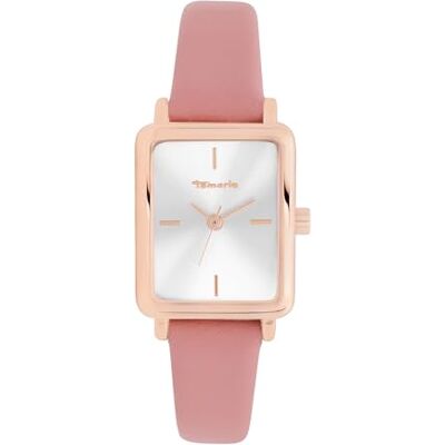 Tamaris Montre pour femme Rectangulaire Or rose 23 mm Élégante montre pour femme en métal avec mouvement à quartz Montre analogique Étanche 3 ATM Résistante aux rayures Tamaris Montre pour femme Rectangulaire Or rose 23 mm Élégante montre pour femme en métal avec mouvement à quartz Montre analogique Étanche 3 ATM Résistante aux rayures