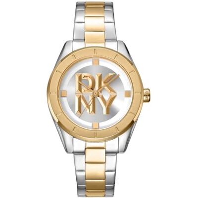 DKNY Chambers Midi Montre à quartz 5 ATM, Argenté/doré, Einheitsgröße, Moderne DKNY Chambers Midi Montre à quartz 5 ATM, Argenté/doré, Einheitsgröße, Moderne